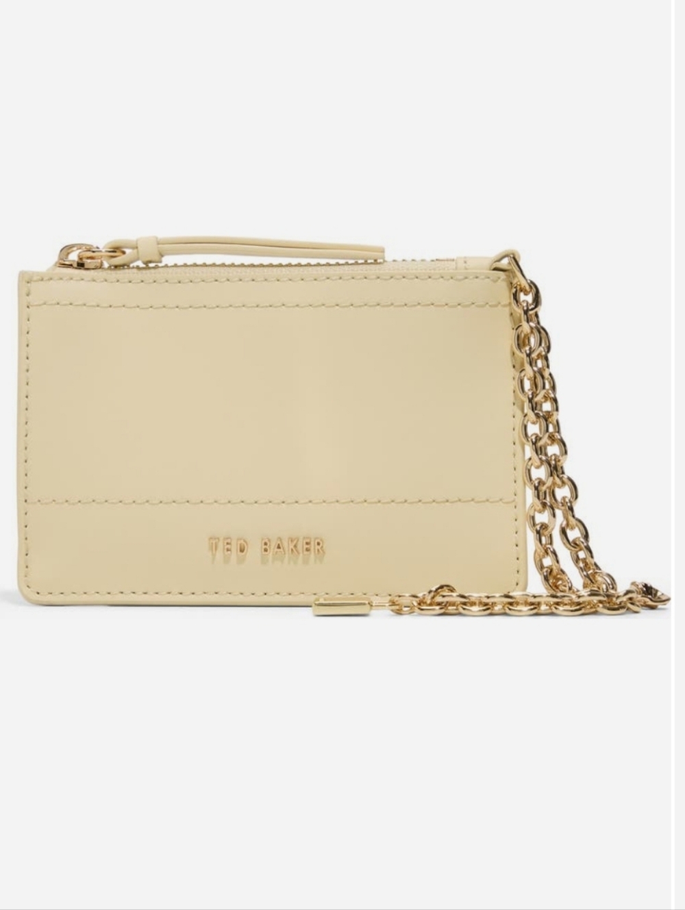Ted Baker Sutton Charm Card Holder Wallet with Gold Chain, NWT